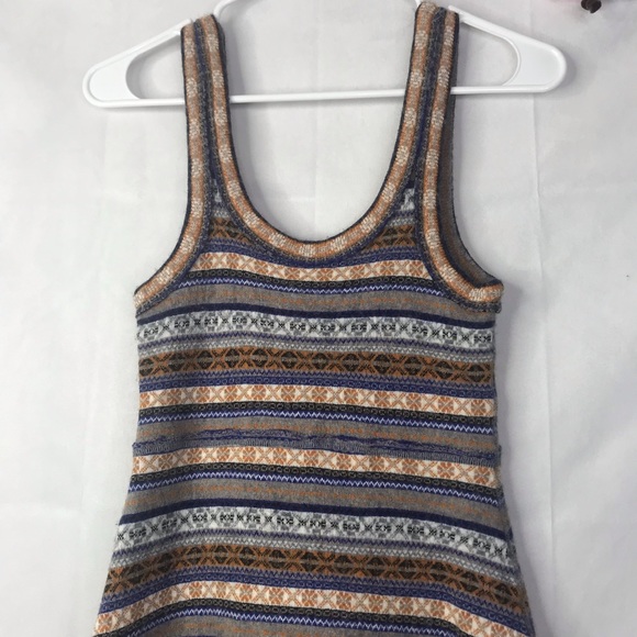 FP fair isle stripe wool blend sweater mini dress - Picture 5 of 9